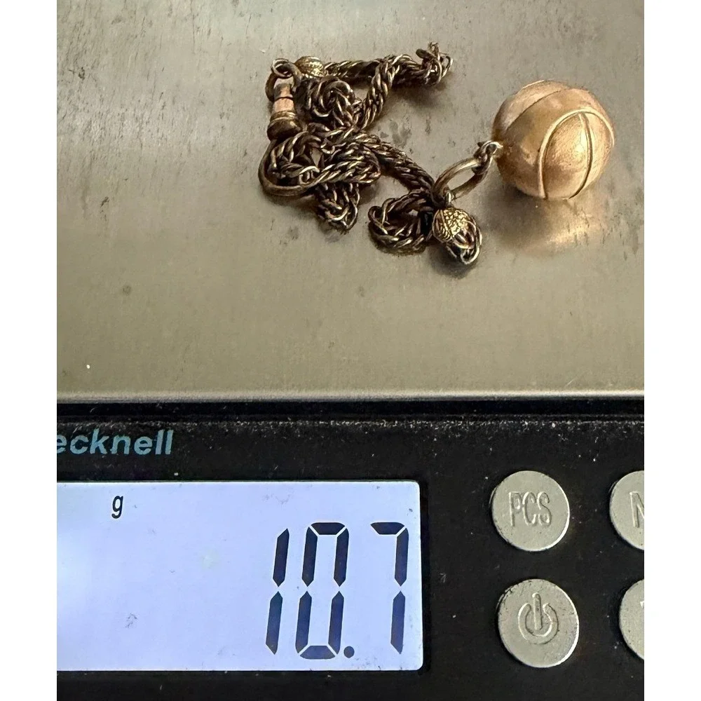 Vintage FOB Gold Filled Chain Basketball Swivel Dog Clip CLB & Co 11